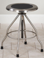 Clinton Stainless Steel Stool with Rubber Feet